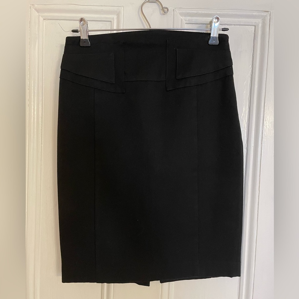 Black Express pencil skirt with front detail